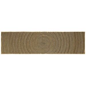 Rug Natural and Black 80 x 300 cm Jute vidaXL Rug Natural and Black 80 x 300 cm Jute vidaXL