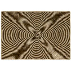 Rug Natural and Black 240 x 340 cm Jute vidaXL Rug Natural and Black 240 x 340 cm Jute vidaXL