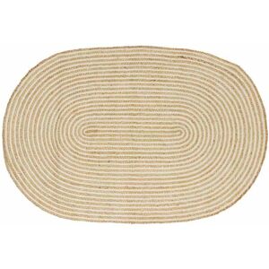 Rug Natural and White 100 x 152 cm Jute vidaXL Rug Natural and White 100 x 152 cm Jute vidaXL
