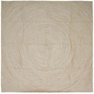 Rug Natural and White 200 x 200 cm Jute vidaXL Rug Natural and White 200 x 200 cm Jute vidaXL