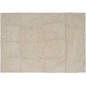 Rug Natural and White 120 x 170 cm Jute vidaXL Rug Natural and White 120 x 170 cm Jute vidaXL