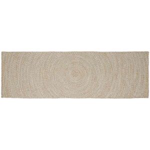 Rug Natural and White 80 x 250 cm Jute vidaXL Rug Natural and White 80 x 250 cm Jute vidaXL