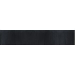 vidaXL Bamboo Black Rectangular Rug 100x500 cm - Rug vidaXL Bamboo Black Rectangular Rug 100x500 cm - Rug