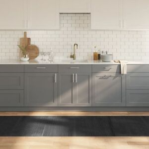 vidaXL Bamboo Grey 80x500 cm Rug - Natural, Durable, Anti-slip - Rug Type vidaXL Bamboo Grey 80x500 cm Rug - Natural, Durable, Anti-slip - Rug Type