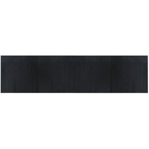Rug Rectangular Black 100x400 cm Bamboo Vidaxl Rug Rectangular Black 100x400 cm Bamboo Vidaxl