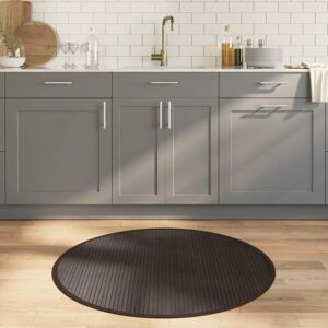 Rug Round Dark Brown100 cm Bamboo vidaXL Rug Round Dark Brown100 cm Bamboo vidaXL