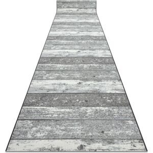 RugsX Grey Wood Plank Runner - Anti-slip 110x250cm RugsX Grey Wood Plank Runner - Anti-slip 110x250cm