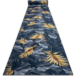 RUGSX Runner anti-slip LOTUS FERNS 45270 Leaves grey / gold WASHABLE 80cm grey 80x410 cm RUGSX Runner anti-slip LOTUS FERNS 45270 Leaves grey / gold WASHABLE 80cm grey 80x410 cm