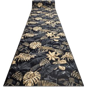 RugsX Gold Monstera Leaves Runner - Anti-slip Hallway Carpet RugsX Gold Monstera Leaves Runner - Anti-slip Hallway Carpet