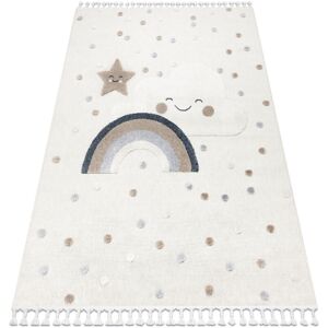 Rugsx EY78 Beige White Sensorial Rug - Child-Friendly Structural Design Rugsx EY78 Beige White Sensorial Rug - Child-Friendly Structural Design
