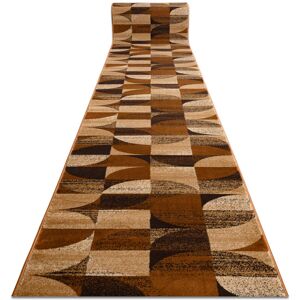 RUGSX Runner ROYAL H387 GEOMETRICAL brown / mustard 70cm brown 70x410 cm RUGSX Runner ROYAL H387 GEOMETRICAL brown / mustard 70cm brown 70x410 cm