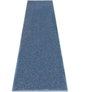 Rugsx - Runner santa fe blue 74 plain, flat, one colour blue 90x350 cm Rugsx - Runner santa fe blue 74 plain, flat, one colour blue 90x350 cm