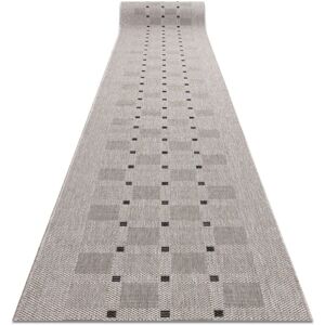 Rugsx - Runner sizal floorlux design 20079 silver / black 120 cm beige 120x440 cm Rugsx - Runner sizal floorlux design 20079 silver / black 120 cm beige 120x440 cm