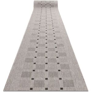 Rugsx - Runner sizal floorlux design 20079 silver / black 80 cm beige 80x250 cm Rugsx - Runner sizal floorlux design 20079 silver / black 80 cm beige 80x250 cm