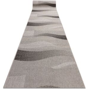RUGSX Silver/Black Hallway Rug 120x650cm - Polypropylene RUGSX Silver/Black Hallway Rug 120x650cm - Polypropylene