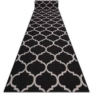Rugsx - Runner sizal floorlux design 20608 Moroccan trellis black / silver 120 cm black 120x990 cm Rugsx - Runner sizal floorlux design 20608 Moroccan trellis black / silver 120 cm black 120x990 cm