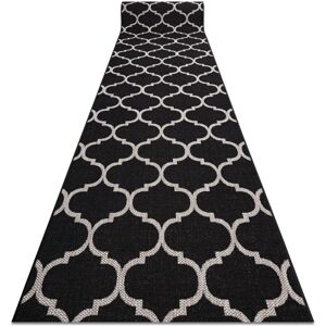 Rugsx - Runner sizal floorlux design 20608 Moroccan trellis black / silver 80 cm black 80x940 cm Rugsx - Runner sizal floorlux design 20608 Moroccan trellis black / silver 80 cm black 80x940 cm