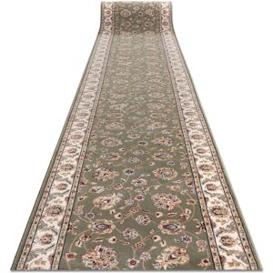 Rugsx - Runner Wool nain Flowers 7338 51088 green / beige 80cm green 80x1350 cm Rugsx - Runner Wool nain Flowers 7338 51088 green / beige 80cm green 80x1350 cm