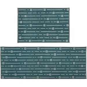 JVL Savio Machine Washable Doormat and Runner, Teal JVL Savio Machine Washable Doormat and Runner, Teal