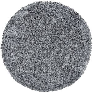 Beliani Round Shaggy Rug 140cm Black & White - Area Rug Beliani Round Shaggy Rug 140cm Black & White - Area Rug