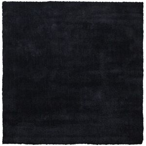 Beliani Shaggy Area Rug Black 200 x 200 cm Modern High-Pile Machine-Tufted Square Carpet Material:Polyester Size:xx200