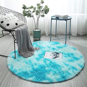 READCLY Shaggy Living Room Rug Modern Design Long Pile Round, Indoor Anti Slip Modern Decor Ultra Soft Plush Room Home Nursery Rug Area Rugs (120cm, Sky Blue) READCLY Shaggy Living Room Rug Modern Design Long Pile Round, Indoor Anti Slip Modern Decor Ultra Soft Plush Room Home Nursery Rug Area Rugs (120cm, Sky Blue)