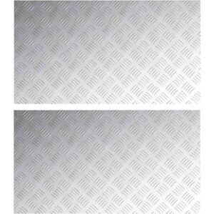Checker Plates 2 pcs Silver 90 x 50 cm Aluminium vidaXL Checker Plates 2 pcs Silver 90 x 50 cm Aluminium vidaXL