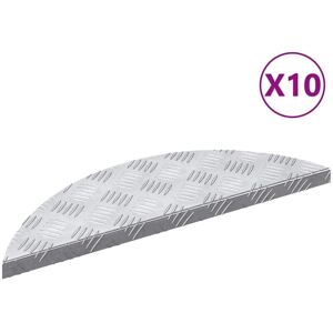 Checker Plates 10 pcs Silver 60 x 18 cm Aluminium Vidaxl Checker Plates 10 pcs Silver 60 x 18 cm Aluminium Vidaxl