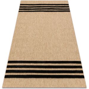 Rugsx - spark 0689 beige / black carpet - Lines, sisal, structural beige 200x290 cm Rugsx - spark 0689 beige / black carpet - Lines, sisal, structural beige 200x290 cm