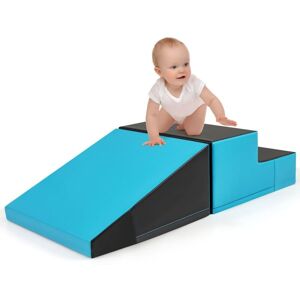 Costway - Toddlers Step and Slide Climber for Infants Toddler Soft Play Set-Black Costway - Toddlers Step and Slide Climber for Infants Toddler Soft Play Set-Black