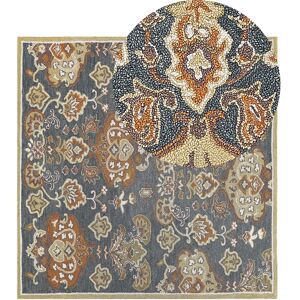 Beliani Multicolour Wool Area Rug - 200x200 cm Oriental Pattern Beliani Multicolour Wool Area Rug - 200x200 cm Oriental Pattern
