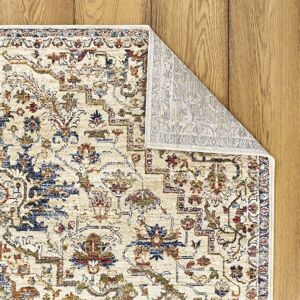 Mastercraft - Alahambra Ivory/Beige 133x195cm Large Rug Living Room Bedroom Rugs Soft Easy Care Carpet Mastercraft - Alahambra Ivory/Beige 133x195cm Large Rug Living Room Bedroom Rugs Soft Easy Care Carpet