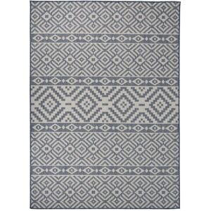 vidaXL Outdoor Flatweave Rug Blue Stripes 200 x 280 cm - Outdoor Rug vidaXL Outdoor Flatweave Rug Blue Stripes 200 x 280 cm - Outdoor Rug