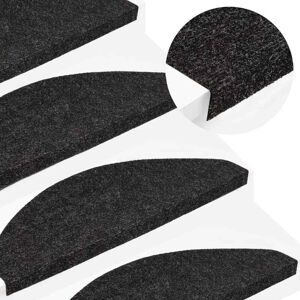 Stair Mats Self-adhesive 30 pcs Black 56x17x3 cm Vidaxl Stair Mats Self-adhesive 30 pcs Black 56x17x3 cm Vidaxl
