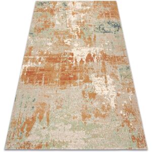 RugsX Wool Carpet ABBY - Green / Terracotta - 67x130 cm - Rug RugsX Wool Carpet ABBY - Green / Terracotta - 67x130 cm - Rug