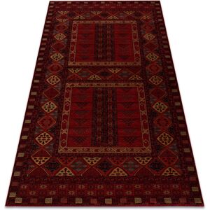 RUGSX Wool carpet KASHQAI 4346 300 oriental, geometric claret red 120x170 cm RUGSX Wool carpet KASHQAI 4346 300 oriental, geometric claret red 120x170 cm