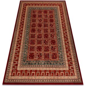 RUGSX Wool carpet KASHQAI 4349 300 oriental, frame terracotta / green red 67x275 cm RUGSX Wool carpet KASHQAI 4349 300 oriental, frame terracotta / green red 67x275 cm