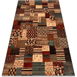 Rugsx - Wool carpet kashqai 4353 990 Patchwork terracotta / beige red 200x300 cm Rugsx - Wool carpet kashqai 4353 990 Patchwork terracotta / beige red 200x300 cm