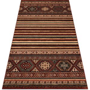 RUGSX Wool carpet KASHQAI 4356 300 ethnic claret red 67x130 cm RUGSX Wool carpet KASHQAI 4356 300 ethnic claret red 67x130 cm