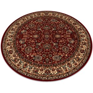 RUGSX Wool carpet KASHQAI 4362 302 circle ornament claret / beige red round 200 cm RUGSX Wool carpet KASHQAI 4362 302 circle ornament claret / beige red round 200 cm