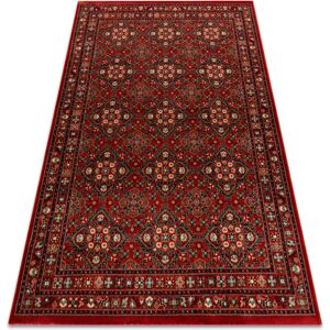 RUGSX Wool carpet KASHQAI 4372 300 Flowers, frame claret red 160x240 cm RUGSX Wool carpet KASHQAI 4372 300 Flowers, frame claret red 160x240 cm