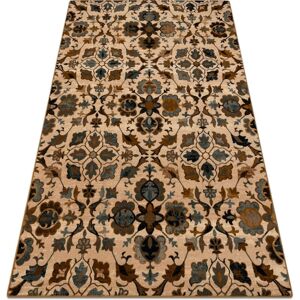 Rugsx - Wool carpet omega amalfi flowers kamel brown brown 235x350 cm Rugsx - Wool carpet omega amalfi flowers kamel brown brown 235x350 cm