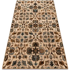 RUGSX Wool carpet OMEGA AMALFI flowers sepia beige 200x300 cm RUGSX Wool carpet OMEGA AMALFI flowers sepia beige 200x300 cm