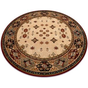 Rugsx - Wool carpet omega circle taros oriental rudy 2 terracotta beige round 135 cm Rugsx - Wool carpet omega circle taros oriental rudy 2 terracotta beige round 135 cm
