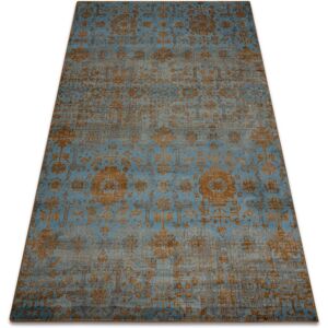 Rugsx - Wool carpet omega karaja flowers brass, gold blue 200x300 cm Rugsx - Wool carpet omega karaja flowers brass, gold blue 200x300 cm