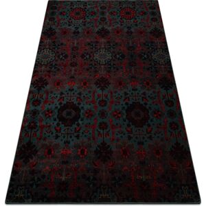 RUGSX Wool carpet OMEGA KARAJA flowers ruby red 200x300 cm RUGSX Wool carpet OMEGA KARAJA flowers ruby red 200x300 cm
