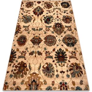 RUGSX Wool carpet OMEGA LATICA flowers cream beige 200x300 cm RUGSX Wool carpet OMEGA LATICA flowers cream beige 200x300 cm