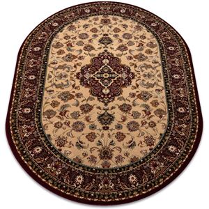 Rugsx - Wool carpet omega oval orion Rosette light ruby 2 red 170x235 cm Rugsx - Wool carpet omega oval orion Rosette light ruby 2 red 170x235 cm