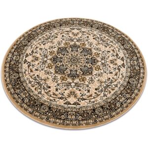 Rugsx - Wool carpet polonia circle kordoba sepia 2 brown brown round 135 cm Rugsx - Wool carpet polonia circle kordoba sepia 2 brown brown round 135 cm