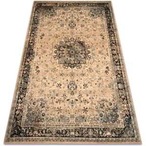 Rugsx - Wool carpet polonia KORDOBA25 Rosette, frame sepia beige 170x235 cm Rugsx - Wool carpet polonia KORDOBA25 Rosette, frame sepia beige 170x235 cm